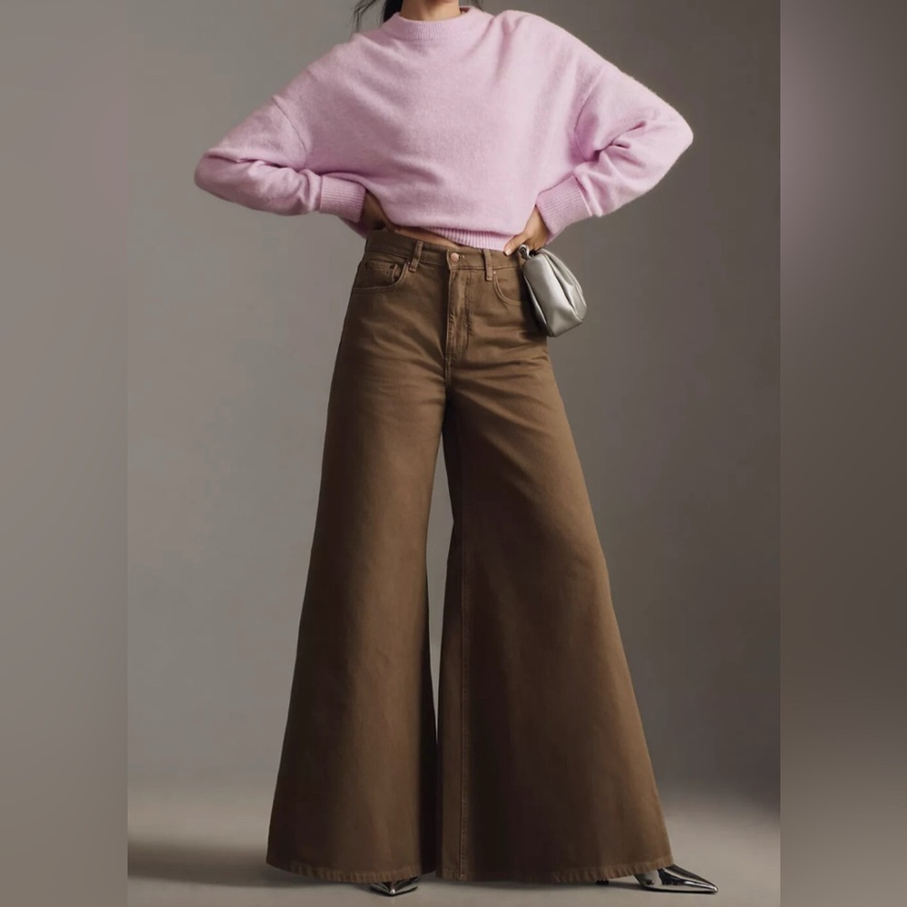 Pilcro Flare Jeans in Rich Brown